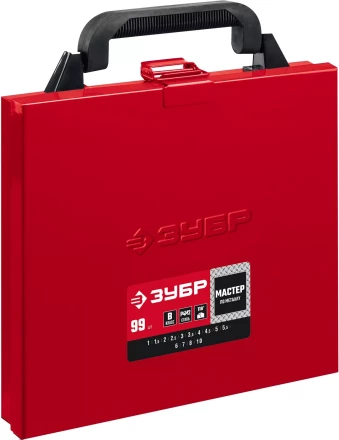 ЗУБР 99 шт, (1-10 мм), сталь Р4М2, класс В, мет.бокс, набор сверл по металлу (29605-H99) купить в Нижневартовске