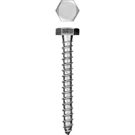 Шурупы ЗУБР "МАСТЕР" с шестигранной головкой, оцинкованные, 6x60мм, 4шт 300456-06-060 купить в Нижневартовске