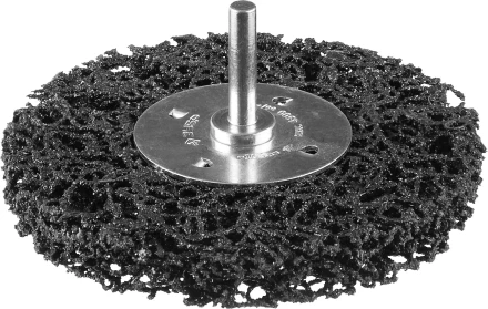 ЗУБР "ПРОФЕССИОНАЛ". Щетка дисковая для дрели, нейлоновая проволока с абразивным покрытием, с открытой агрессивной структурой, 100мм 35162-100_z01 купить в Нижневартовске