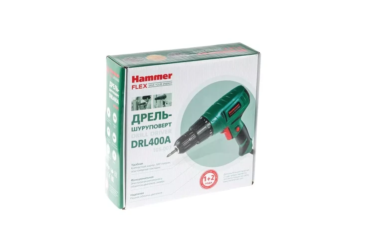 Дрель-шуруповерт HAMMER Flex DRL400A купить в Нижневартовске