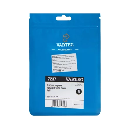 Сопло керамическое прозрачное 9 мм №8 VARTEG купить в Нижневартовске