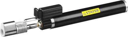 Газовая горелка STAYER "PROFESSIONAL", 2в1, пьезоподжиг, регулировка пламени, 4 насадки, 1200С 55505-H6 купить в Нижневартовске