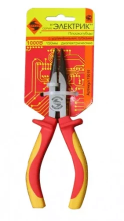 Плоскогубцы с удл. губками  диэлектр. 150мм 1/6/60 19015 купить в Нижневартовске