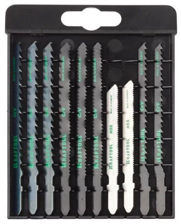 Набор KRAFTOOL Полотна для эл/лобзика, по дереву, ДСП, фанере, мягкому листовому металлу, EU-хвост., 10шт 159590-H10 купить в Нижневартовске