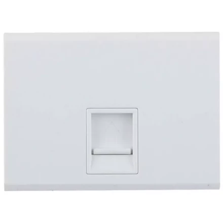 Розетка СВЕТОЗАР "ЭФФЕКТ" компьютерная, одинарная, без вставки и рамки, цвет белый SV-54419-W купить в Нижневартовске