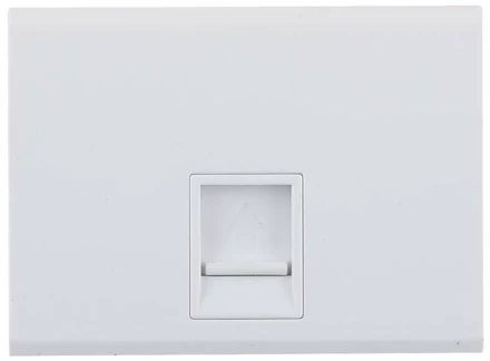 Розетка СВЕТОЗАР "ЭФФЕКТ" компьютерная, одинарная, без вставки и рамки, цвет белый SV-54419-W купить в Нижневартовске