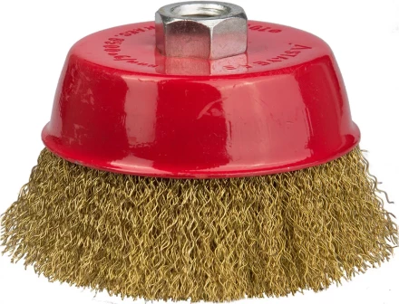 STAYER "PROFESSIONAL". Щетка чашечная для УШМ, витая стальная латунированная проволока 0,3мм, 100ммхМ14 35125-100_z01 купить в Нижневартовске