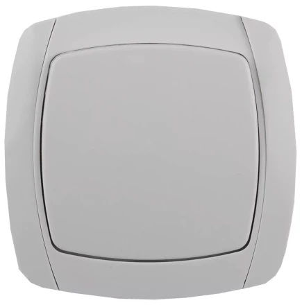 Выключатель СВЕТОЗАР "CITY LIGHT" одноклавишный в сборе, цвет белый, 10А/~250В SV-54230-W купить в Нижневартовске