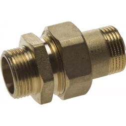 Соединитель GENERAL FITTINGS прямой с накидной гайкой, латунь, ш/ш, 3/4&quot; 51037-S/S-3/4