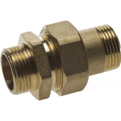 Соединитель GENERAL FITTINGS прямой с накидной гайкой, латунь, ш/ш, 3/4" 51037-S/S-3/4