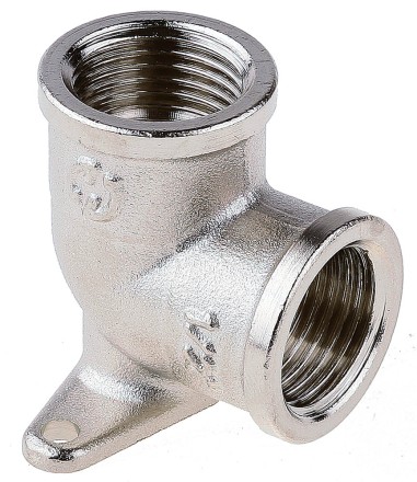 Уголок GENERAL FITTINGS с креплением к стене в двух точках, никелированная латунь, г/г, 1/2&quot; 51075-G/G-1/2 купить в Нижневартовске
