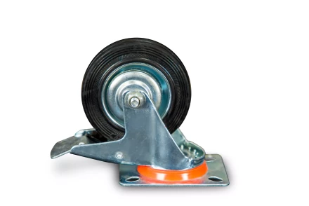 Колесо поворотное резина SCb 42 100 мм с тормозом (Y) 1022088 купить в Нижневартовске