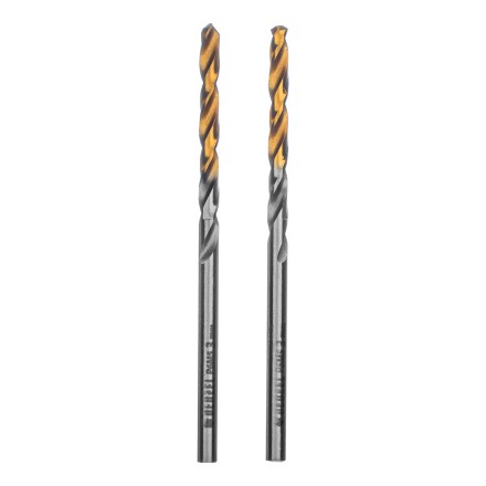 Сверло спиральное по металлу 3 x 60 мм, Р6М5, Golden Tip , 2шт. Denzel 718225 купить в Нижневартовске
