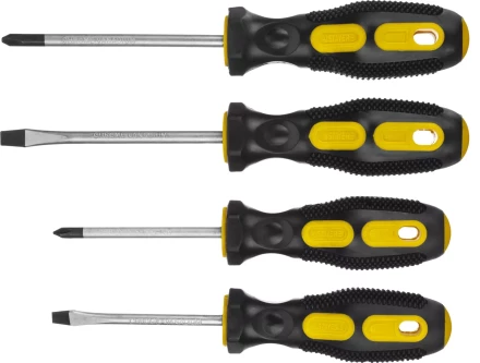 Набор STAYER "MASTER": Отвертки слесарные, двухкомпонентная рукоятка, магнитный наконечник, 4шт 2513-H4_z01 купить в Нижневартовске