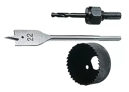 Набор для установки врезных замков 22 мм/54 мм перовое сверло/кольцевая пила MATRIX 70494 купить в Нижневартовске