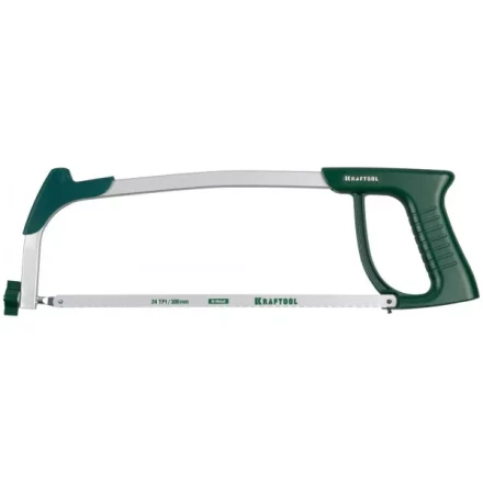 Ножовка по металлу, KRAFTOOL 15811, металлическая рукоятка, натяжение 120 кг, 300 мм 15811 купить в Нижневартовске