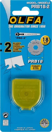 Лезвие OLFA круговое из нержавеющей стали для PRC-2, 18х0,3мм, 2шт OL-PRB18-2 купить в Нижневартовске