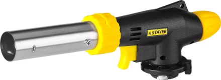 Газовая горелка "ProTerm" на баллон, STAYER "PROFESSIONAL" 55580, с пьезоподжигом, регулировка пламени, цанговое соединение, 1300С 55580 купить в Нижневартовске