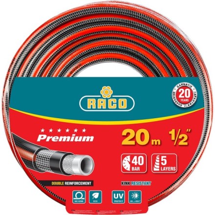 Шланг RACO &quot;PREMIUM&quot; поливочный, 40атм., армированный, 3-х слойный, 1/2&quot;х20м 40300-1/2-20 купить в Нижневартовске