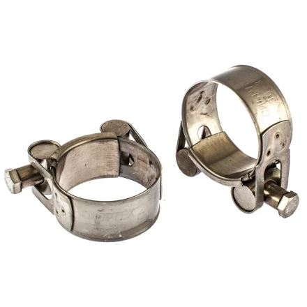 Хомуты металлические силовые 36-39 мм ширина 20 мм шарнирный W4 2 шт Сибртех 475233 купить в Нижневартовске