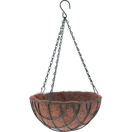 Кашпо подвесное с вкладышем из коковиты полукруглое d30см PALISAD 69017 купить в Нижневартовске