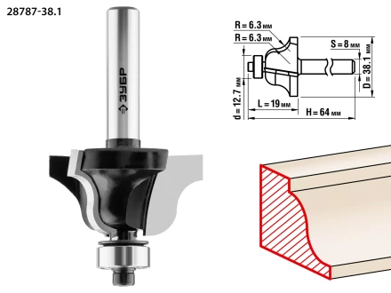 Фрезы кромочные калевочыея №4 для ламината серия ПРОФЕССИОНАЛ купить в Нижневартовске