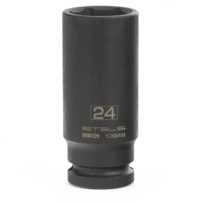 Головка ударная удлиненная шестигранная 24 мм 1/2" CrMo Stels 13949