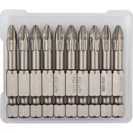 Биты "ЕХPERT" торсионные кованые, обточенные, KRAFTOOL 26123-2-50-10, Cr-Mo сталь, тип хвостовика E 1/4", PZ2, 50мм, 10шт 26123-2-50-10 купить в Нижневартовске