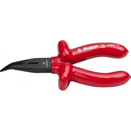 Тонкогубцы ЗУБР "МАСТЕР" "ЭЛЕКТРИК" изогнутые диэлектрические, высоковольтные до ~1000В, 160мм 2214-4-16_z02 купить в Нижневартовске