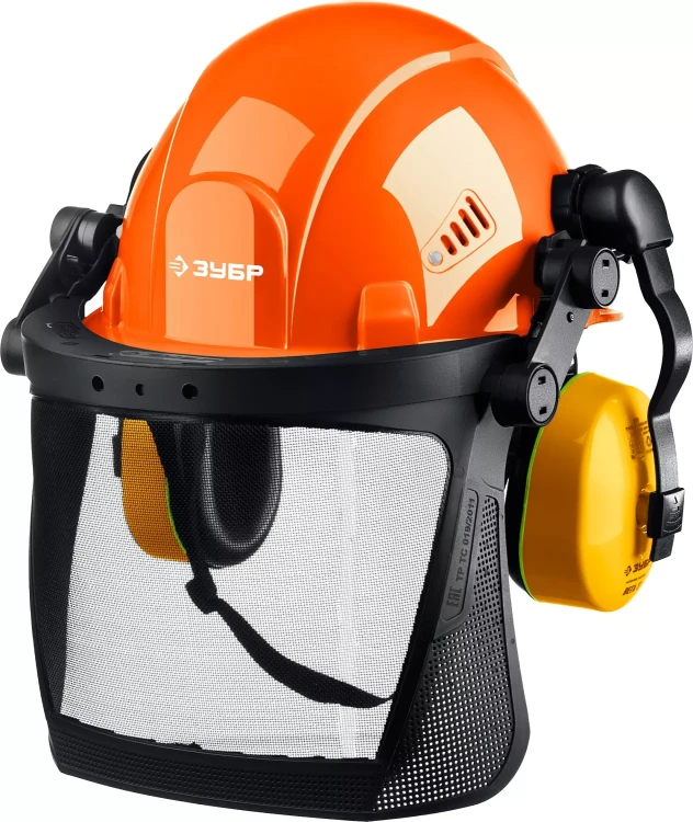 ЗУБР ТРИАДА, защитная каска в комплекте с наушниками и защитным сетчатым экраном, Профессионал (11099) купить в Нижневартовске