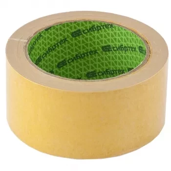 Лента клейкая двусторонняя 50 мм х 5 м на полипропиленовой основе Сибртех 88713 купить в Нижневартовске