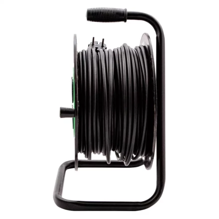 Удлинитель силовой 50 м Сибртех 95855, 10А, тип УХ10, ПВС, на кабельной катушке, 4 розетки без заземления купить в Нижневартовске