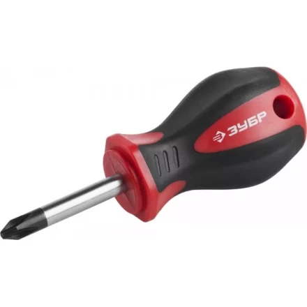 Отвертка ЗУБР "МАСТЕР", "STUBBY" ( бочка ), Cr-v, эргономичная двухкомпонентная рукоятка, PH2x38мм 25062-38-2_z03 купить в Нижневартовске