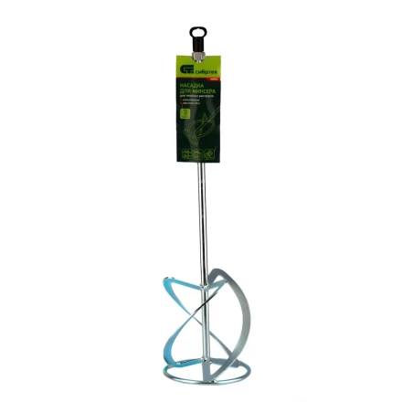 Насадка для миксера, для тяжелых растворов Сибртех, 160 х 590 мм, оцинкованная, хвостовик резьба М14, 848967 купить в Нижневартовске