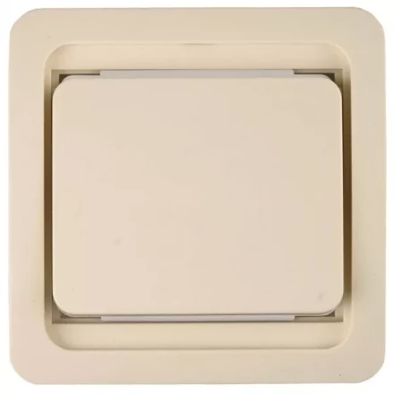 Выключатель СВЕТОЗАР "ГАММА" одноклавишный, без подсветки, цвет бежевый, 10А/~250В SV-54130-B купить в Нижневартовске