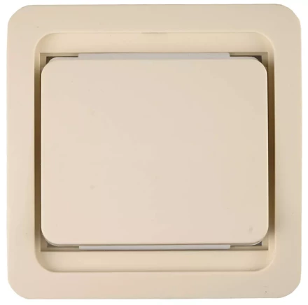 Выключатель СВЕТОЗАР "ГАММА" одноклавишный, без подсветки, цвет бежевый, 10А/~250В SV-54130-B купить в Нижневартовске