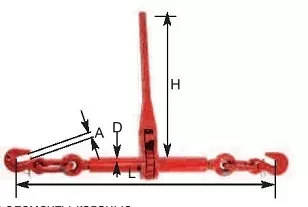 Стяжки цепные для крепления грузов с крюками  р-н 2 тонн L=3 метра купить в Нижневартовске