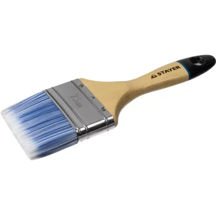 Кисть плоская STAYER "EURO", "AQUA" для воднодисперсионных и акриловых ЛКМ, искусств щетина, деревян ручка, 3"/75мм 01062-075 купить в Нижневартовске