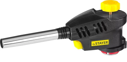 Газовая горелка "ProTerm" на баллон, STAYER "PROFESSIONAL" 55582, с пьезоподжигом, регулировка пламени, вихревое пламя, цанговое соединение, 1300С 55582 купить в Нижневартовске