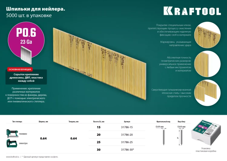 Шпильки тип 23GA (P0.6) 10 000 шт 31786-30 купить в Нижневартовске