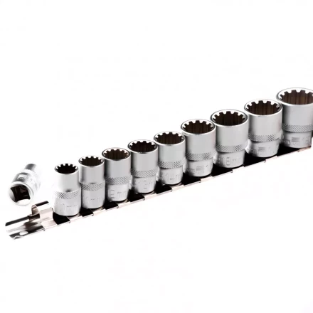 Набор универсальных торцевых головок 3/8 SpLine CrV 10 шт 8-19 мм Stels 13639 купить в Нижневартовске