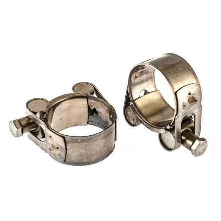 Хомуты металлические силовые 32-35 мм ширина 20 мм шарнирный W4 2 шт Сибртех 475193 купить в Нижневартовске