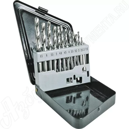 Набор сверл по мет 1,5-6,5мм 13шт белые, мет. коробка Кратон 1 05 01 011 купить в Нижневартовске