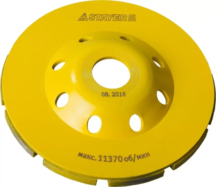 Чашка STAYER "PROFESSIONAL" алмазная сегментная двухрядная, высота 22,2мм, 125мм 33381-125 купить в Нижневартовске