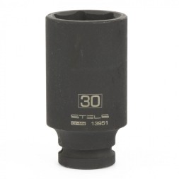 Головка ударная удлиненная шестигранная 30 мм 1/2&quot; CrMo Stels 13951