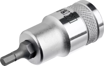 Торцовая бита-головка KRAFTOOL "INDUSTRIE QUALITAT", материал S2, HEX, сатинированная, 1/2", H4 27908-04_z01 купить в Нижневартовске