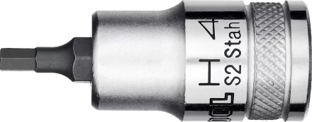 Торцовая бита-головка KRAFTOOL "INDUSTRIE QUALITAT", материал S2, HEX, сатинированная, 1/2", H4 27908-04_z01 купить в Нижневартовске