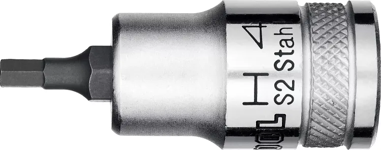 Торцовая бита-головка KRAFTOOL "INDUSTRIE QUALITAT", материал S2, HEX, сатинированная, 1/2", H4 27908-04_z01 купить в Нижневартовске