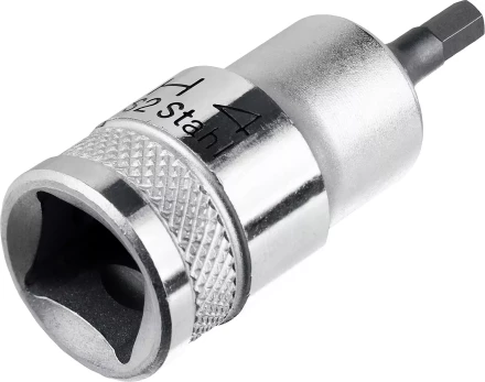 Торцовая бита-головка KRAFTOOL "INDUSTRIE QUALITAT", материал S2, HEX, сатинированная, 1/2", H4 27908-04_z01 купить в Нижневартовске