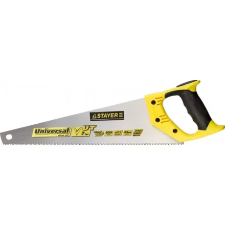 Ножовка универсальная (пила) STAYER Universal 500 мм, 7 TPI, универсальный зуб, рез вдоль и поперек волокон, для средних заготовок, фанеры, ДСП, МДФ 1510-50_z01 купить в Нижневартовске